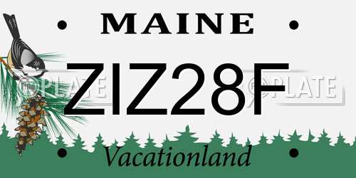 ZIZ28F Maine License Plate