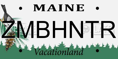 ZMBHNTR Maine License Plate
