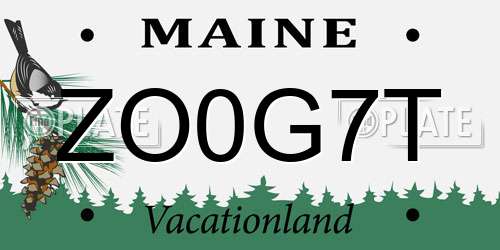 ZO0G7T Maine License Plate