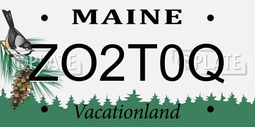 ZO2T0Q Maine License Plate