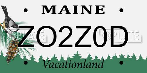 ZO2Z0D Maine License Plate