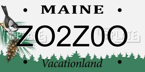ZO2Z0O Maine License Plate