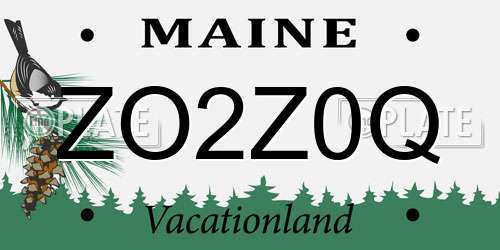 ZO2Z0Q Maine License Plate