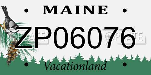 ZP06076 Maine License Plate