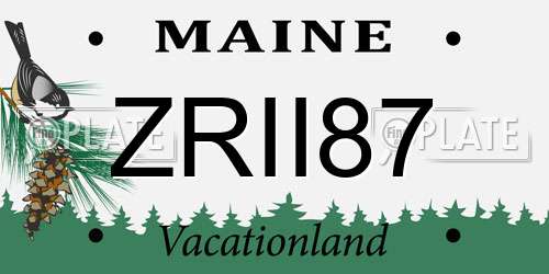 ZRII87 Maine License Plate