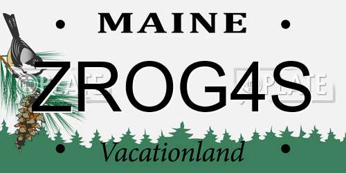 ZROG4S Maine License Plate