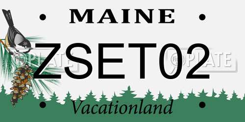 ZSET02 Maine License Plate