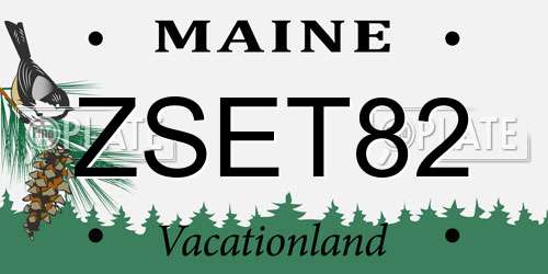 ZSET82 Maine License Plate