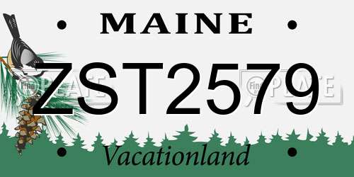 ZST2579 Maine License Plate