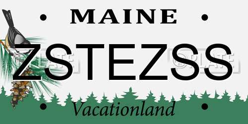 ZSTEZSS Maine License Plate
