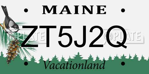 ZT5J2Q Maine License Plate