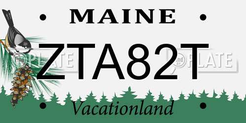 ZTA82T Maine License Plate