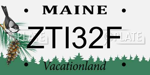 ZTI32F Maine License Plate