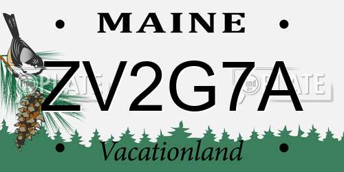 ZV2G7A Maine License Plate