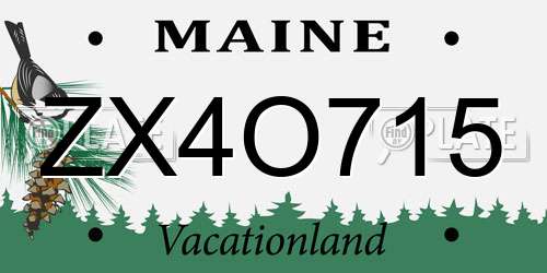 ZX4O715 Maine License Plate