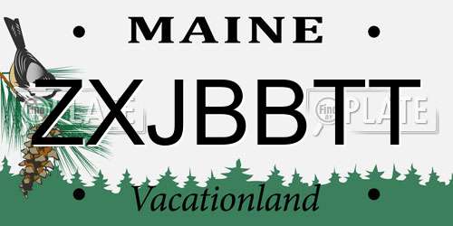 ZXJBBTT Maine License Plate