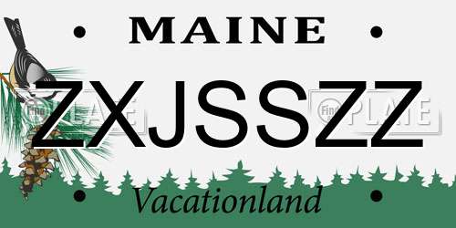 ZXJSSZZ Maine License Plate
