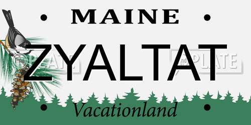ZYALTAT Maine License Plate