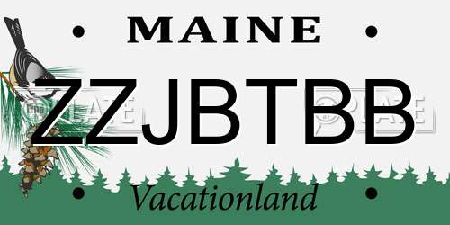 ZZJBTBB Maine License Plate