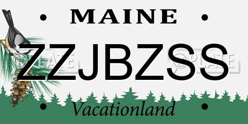 ZZJBZSS Maine License Plate