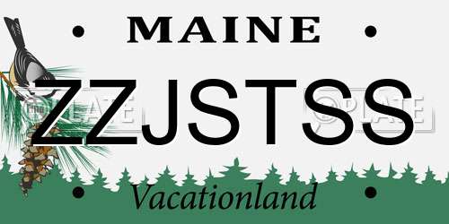 ZZJSTSS Maine License Plate