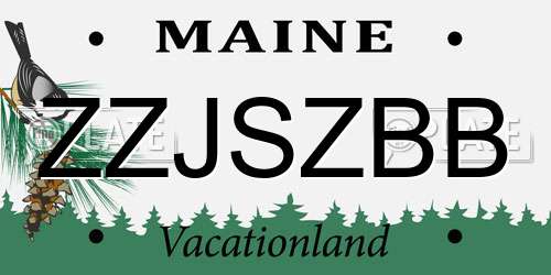 ZZJSZBB Maine License Plate