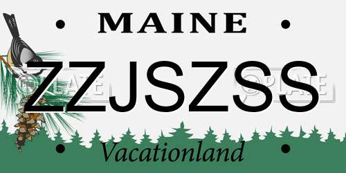 ZZJSZSS Maine License Plate