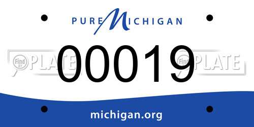 00019 Michigan License Plate