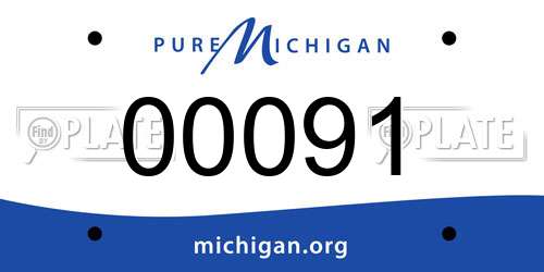 00091 Michigan License Plate