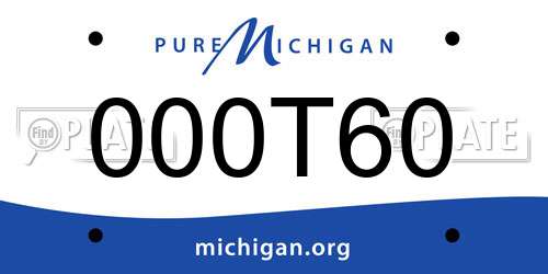 000T60 Michigan License Plate
