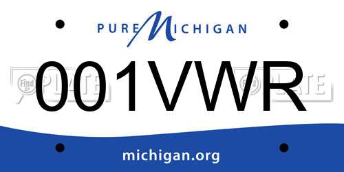 001VWR Michigan License Plate