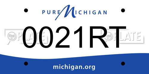 0021RT Michigan License Plate