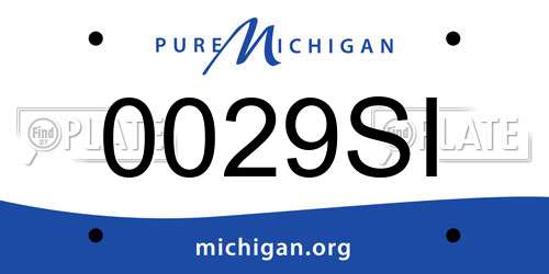 0029SI Michigan License Plate