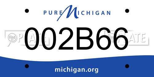 002B66 Michigan License Plate