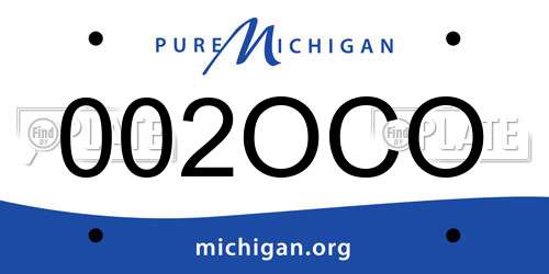 002OCO Michigan License Plate