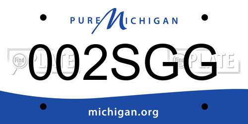 002SGG Michigan License Plate