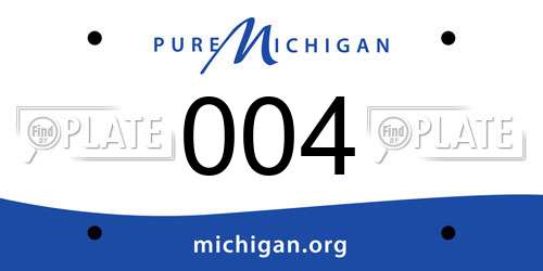 004 Michigan License Plate