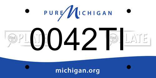 0042TI Michigan License Plate