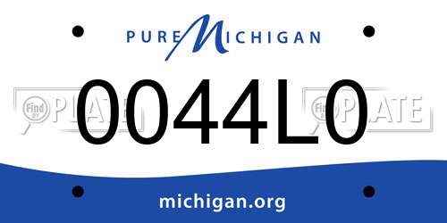 0044L0 Michigan License Plate