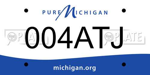 004ATJ Michigan License Plate