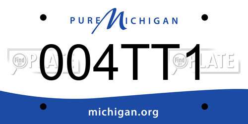 004TT1 Michigan License Plate