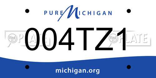 004TZ1 Michigan License Plate