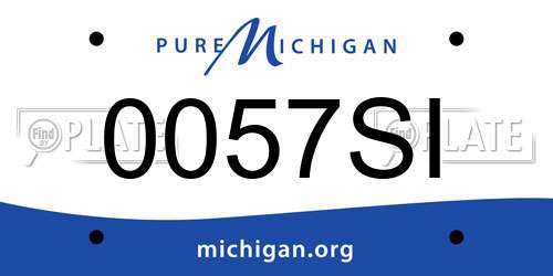 0057SI Michigan License Plate