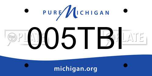 005TBI Michigan License Plate