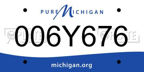 006Y676 Michigan License Plate
