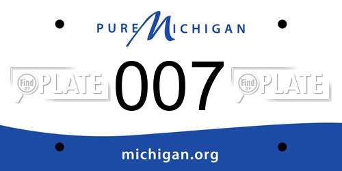 007 Michigan License Plate