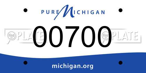 00700 Michigan License Plate