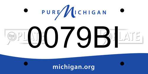 0079BI Michigan License Plate