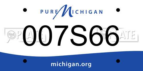 007S66 Michigan License Plate