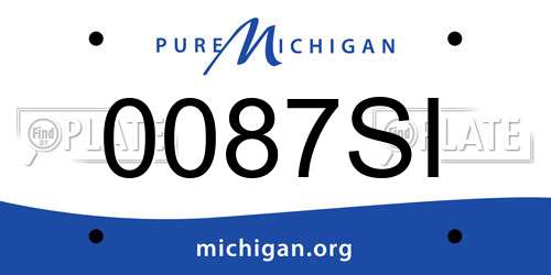 0087SI Michigan License Plate